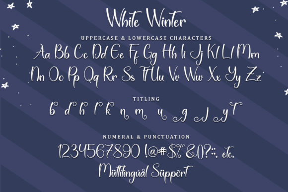 Winter White Font Poster 6