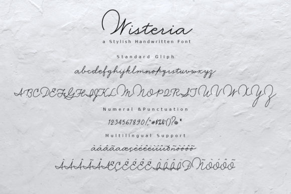 Wisteria Font Poster 12