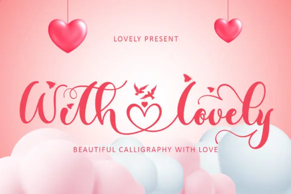 With Lovely Font With Lovely Font Poster 1