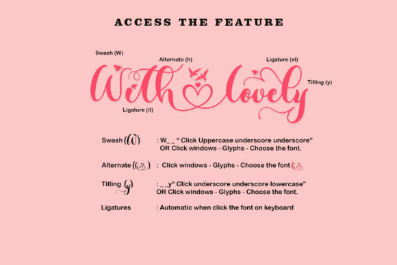 With Lovely Font Poster 6