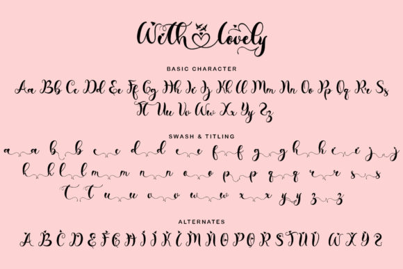 With Lovely Font Poster 7