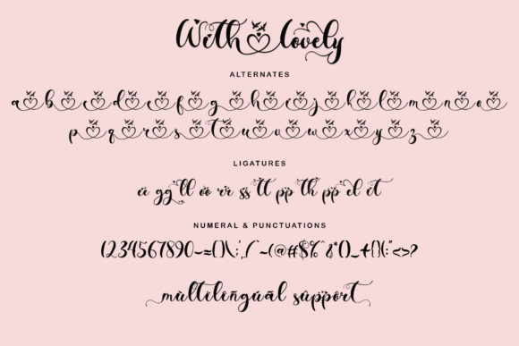 With Lovely Font Poster 8