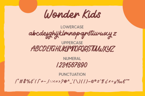Wonder Kids Font Poster 6