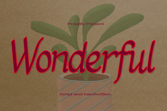 Wonderful Font Wonderful Font Poster 1