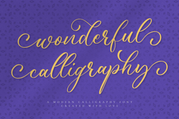 Wonderful Calligraphy Font Poster 1