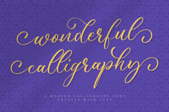 Wonderful Calligraphy Font Wonderful Calligraphy Font Poster 1