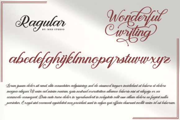 Wonderful Writing Font Poster 9