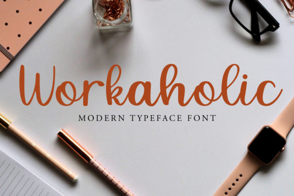 Workaholic  Font Poster 1