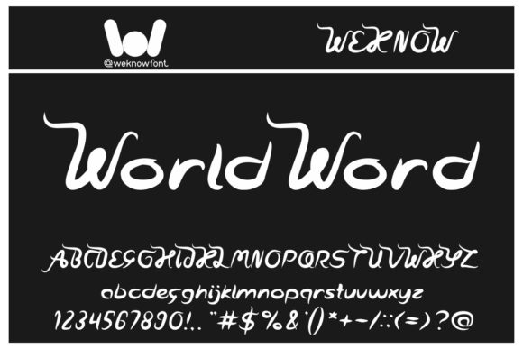 World Word Font Poster 1