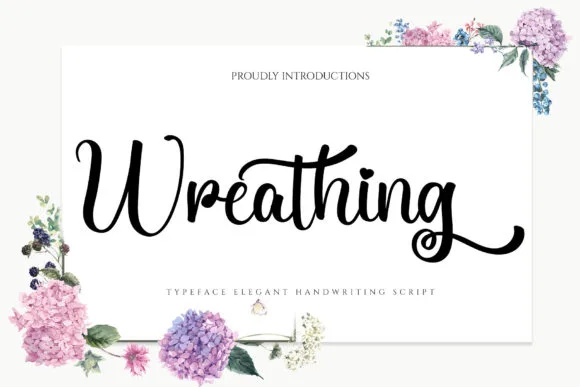 Wreathing Font Wreathing Font Poster 1