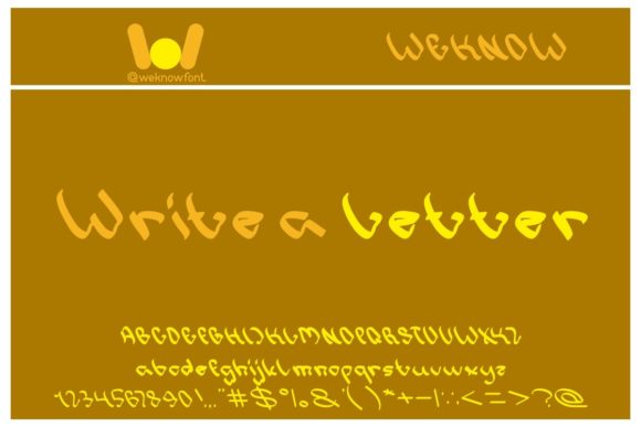 Write a Letter Font Poster 1