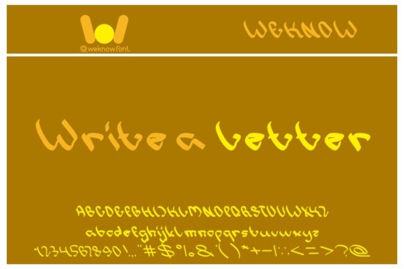 Write a Letter Font