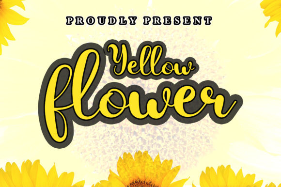 Yellow Flower Font Poster 1
