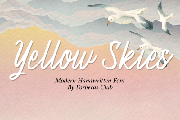 Yellow Skies Font Poster 1