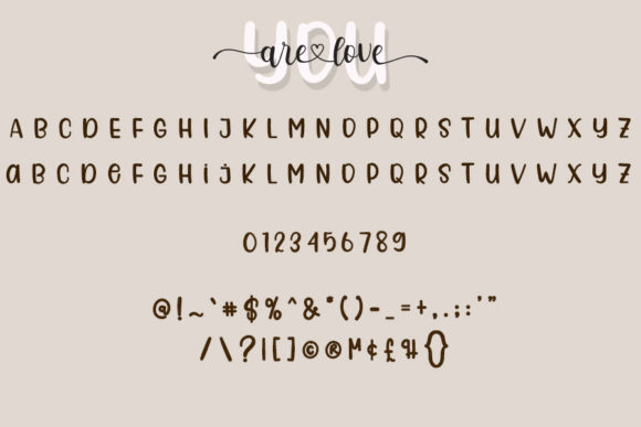 You Are Love Font Poster 6