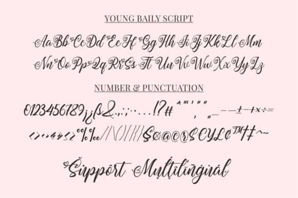 Young Baily Trio Font Poster 3