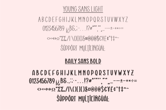 Young Baily Trio Font Poster 4