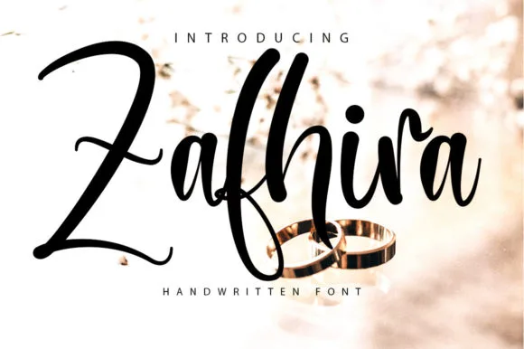 Zafhira Script Font Zafhira Script Font Poster 1