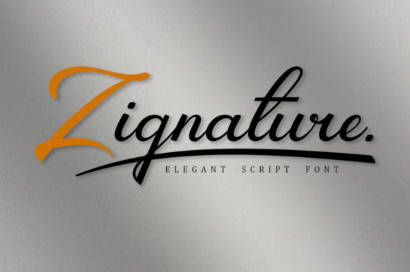 Zignature Font Poster 1