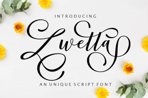 Zwetta Script Font Zwetta Script Font Poster 1