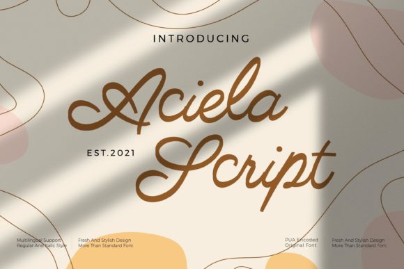Aciella Script Font Poster 1