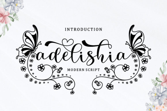 Adelishia Script Font Poster 1