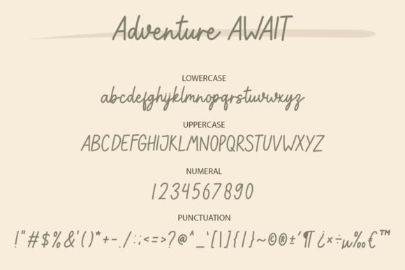 Adventure Await Font Poster 8