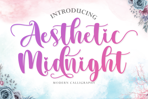 Aesthetic Midnight Font Poster 1