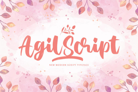 Agil Script Font Poster 1