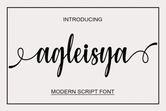 Agleisya Font Agleisya Font Poster 1