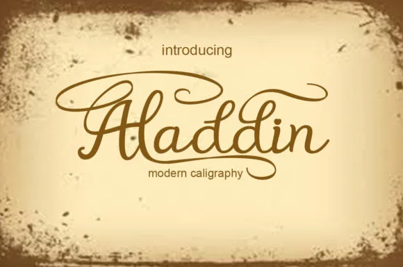 Aladdin Font Aladdin Font Poster 1