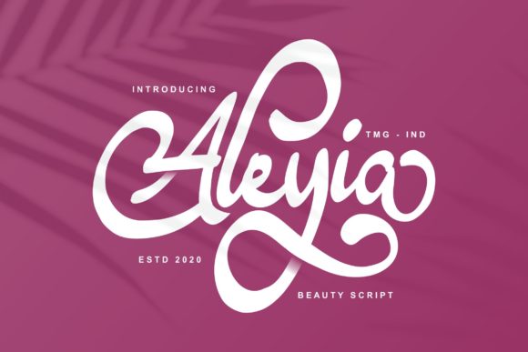 Aleyia Script Font Poster 1