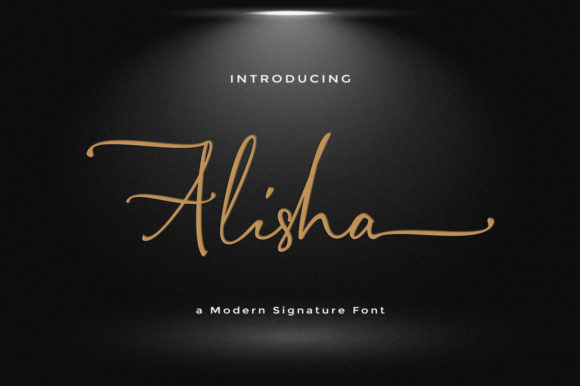 Alisha Signature Font Poster 1