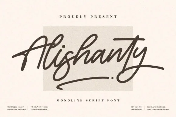 Alishanty Font Alishanty Font Poster 1
