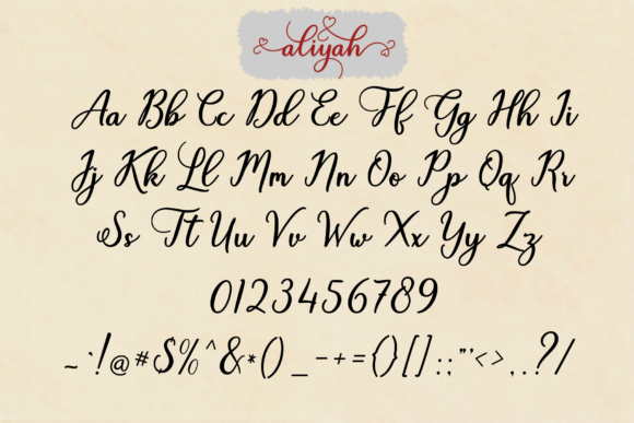Aliyah Font Poster 11