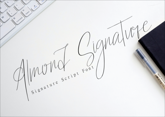 Almond Signature Font Poster 1