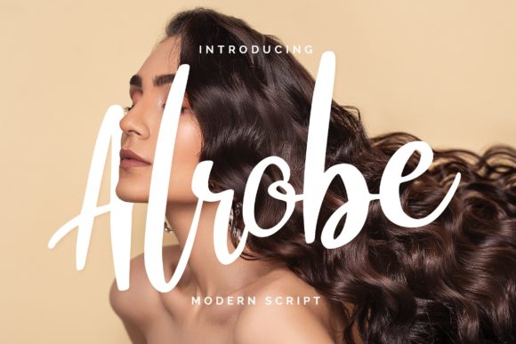 Alrobe Script Font Poster 1