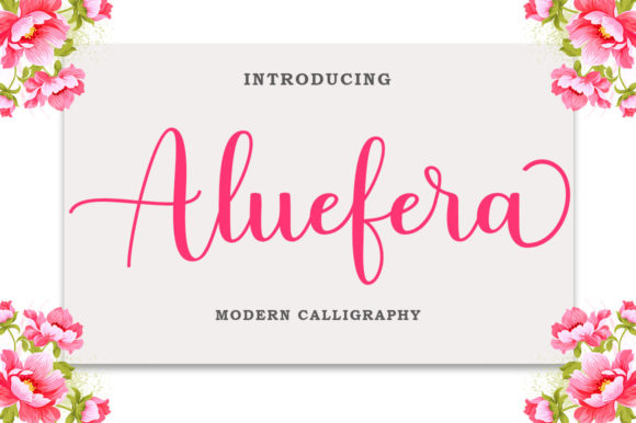 Aluefera Script Font Poster 1