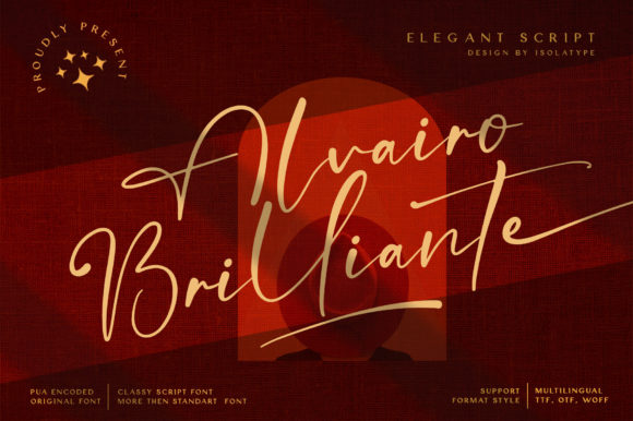 Alvairo Brilliante Font Poster 1