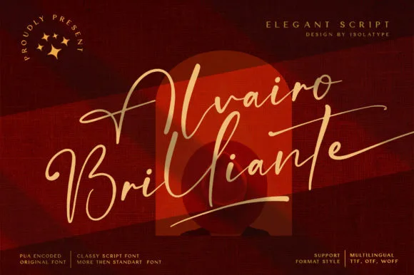 Alvairo Brilliante Font Alvairo Brilliante Font Poster 1