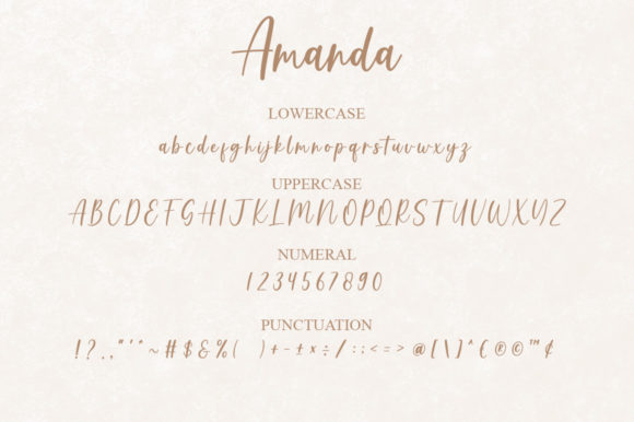 Amanda Font Poster 9