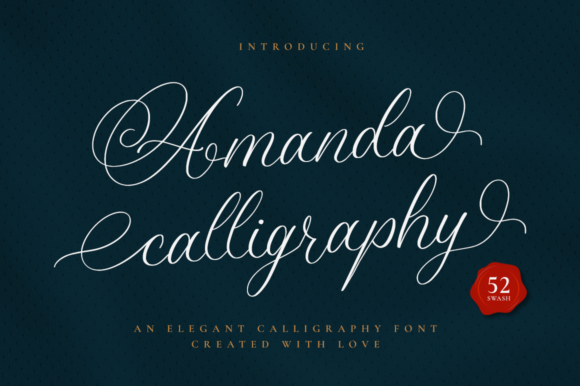 Amanda Calligraphy Font Poster 1