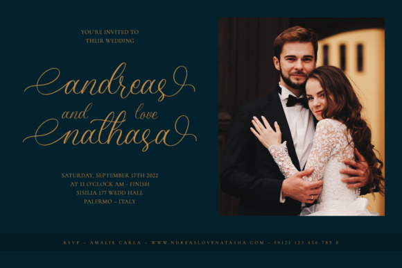 Amanda Calligraphy Font Poster 3