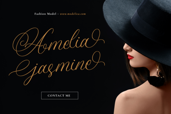 Amanda Calligraphy Font Poster 7