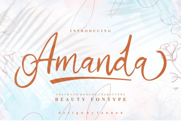 Amanda Script Font Poster 1