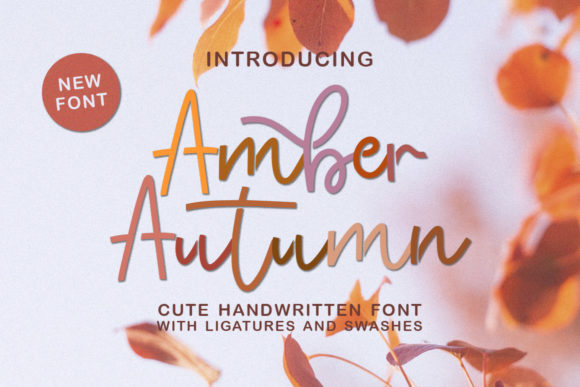 Amber Autumn Font Poster 1