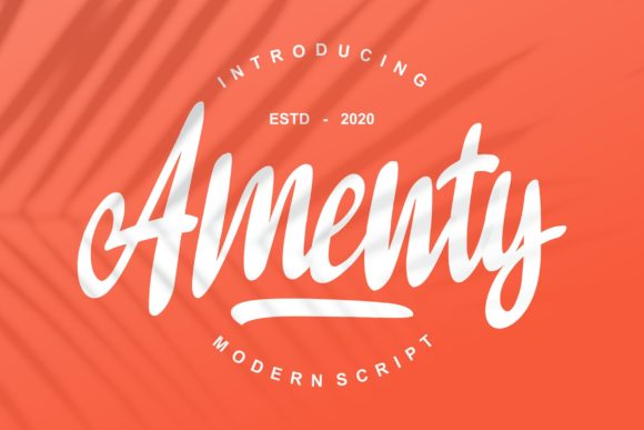 Amenty Script Font Poster 1