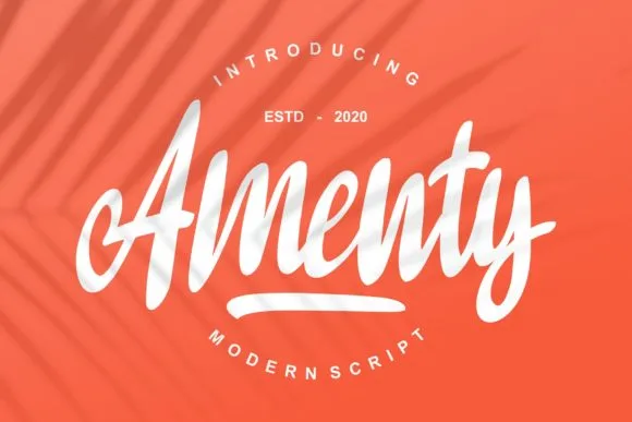 Amenty Script Font Amenty Script Font Poster 1