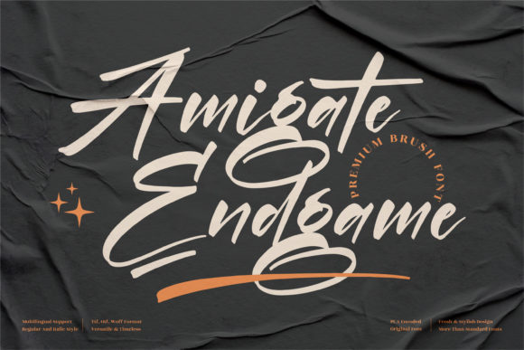 Amigate Endgame Font Poster 1