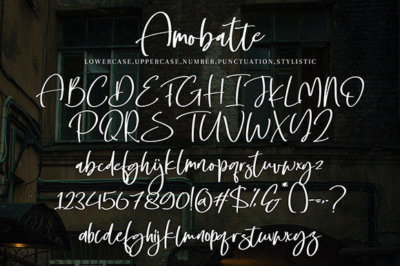 Amobatte Font Poster 9